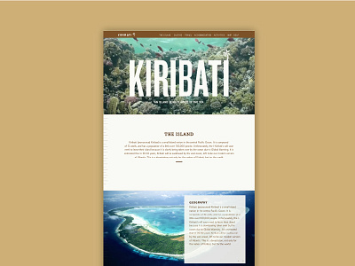 Kiribati Website interactive kiribati travel travel guide web web design website