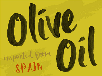 International Collection Typography olives olive oil typography