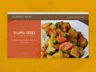 Curried Away Web Page color curried away indian pattern restaurant website woodblock