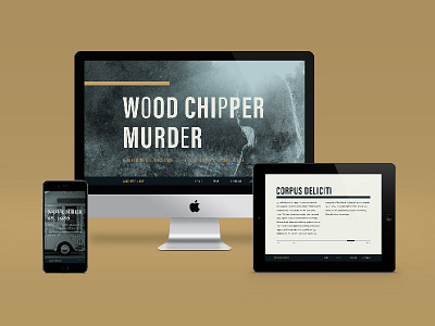 Wood Chipper Murder Website forensic mystery science web design website wood chipper murder