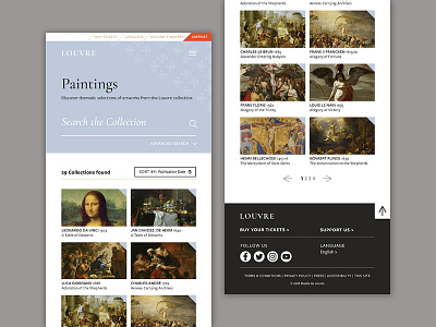 Louvre Redesign — Painting Page mobile museum website musée du louvre paris responsive design