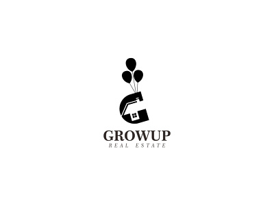 Growup real estate logo app branding design graphic design illustration logo typography ui ux vector