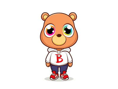 Brown bear mascot app branding design graphic design illustration logo typography ui ux vector