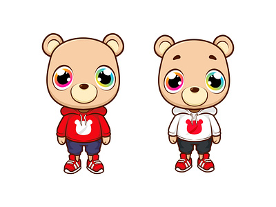 Little bear mascot app branding design graphic design illustration logo typography ui ux vector