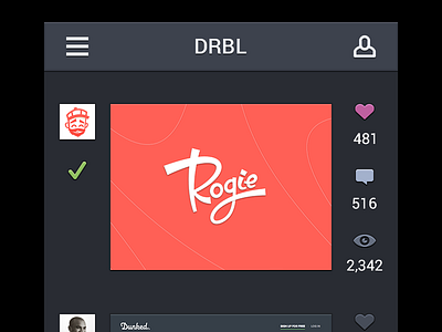 DRBL app drbl dribbble ios iphone minimal ui
