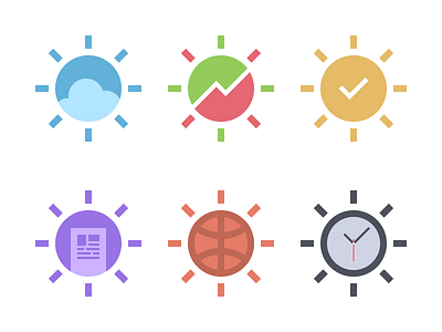 DayCast Icons ai clock daycast icons illustrator news sporst stocks tasks weather