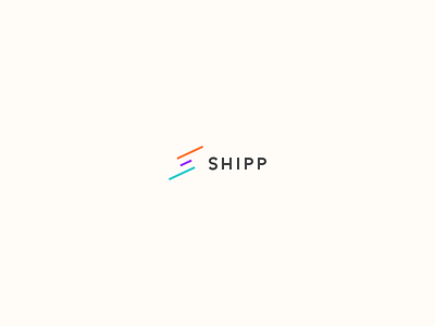 Shipp Rebrand brand identity brandmark custom type green logo orange purple ship shipp type