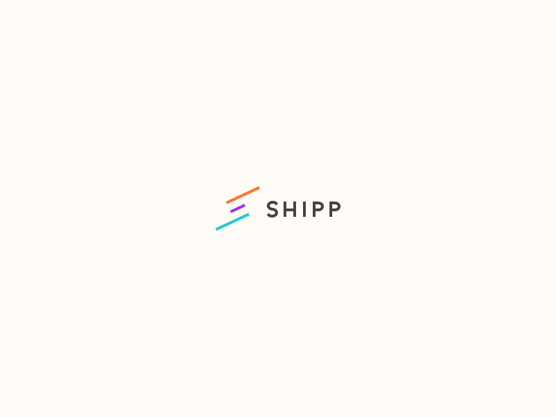 Shipp Rebrand shipp logo brandmark ship type orange purple green brand identity custom type