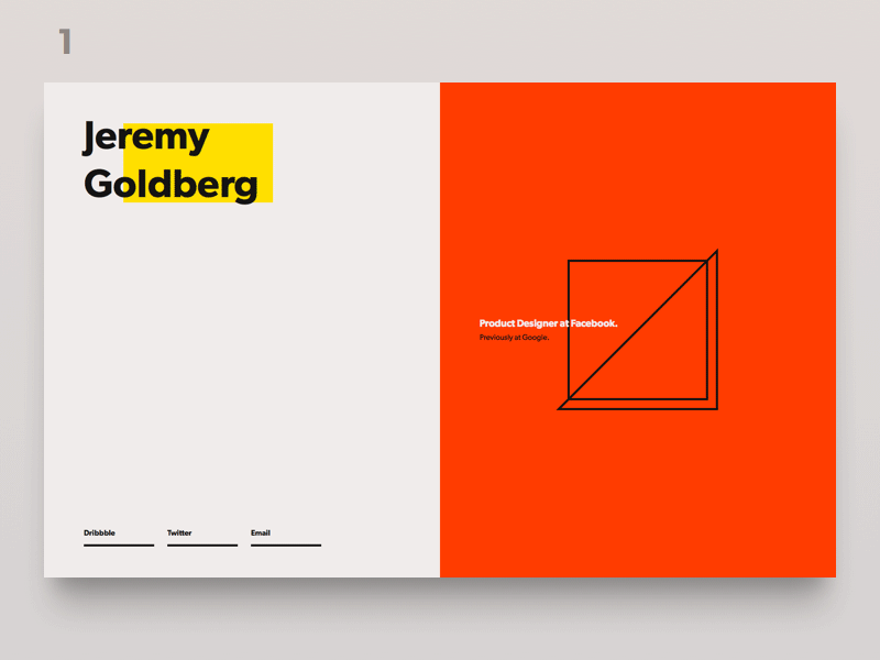 WIP Personal Website jeremy goldberg orange website wip