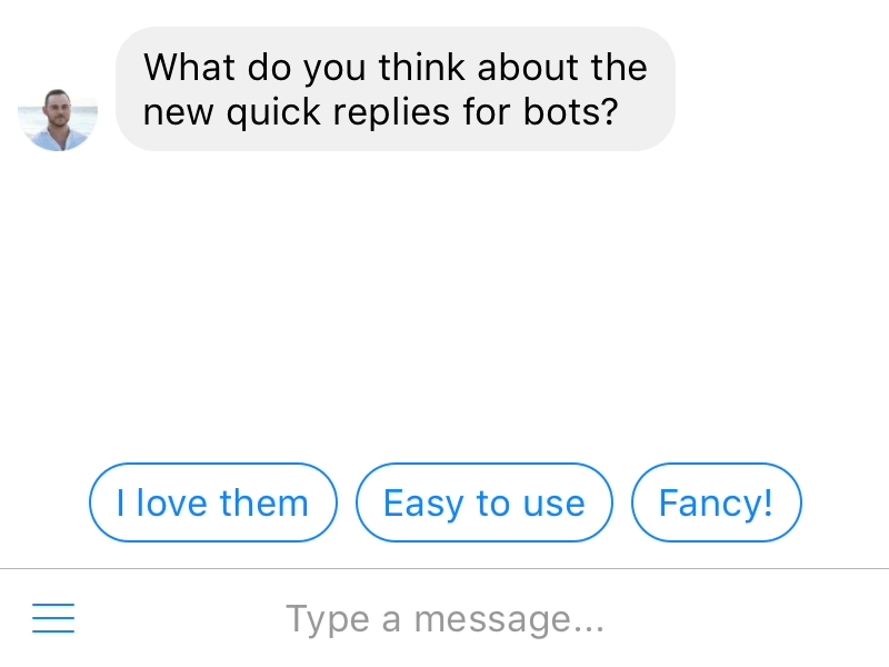 Quick Replies & Menu for Bots bots composer menu messenger quick replies