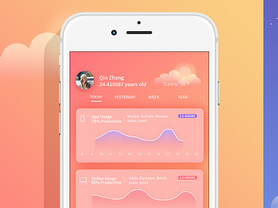 Personal daily-data tracking panel app ui ux