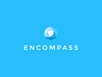 Encompass Logo abstract blue branding design encompass flat logo vector