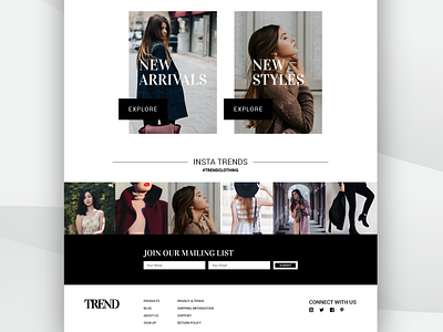 TREND Splash Page Design