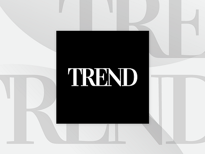 Trend Typeface (Logo) black bold design font logo modern modernism serif typography vidaloka white