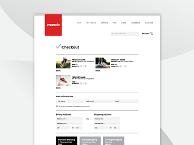 muscle — Shopify Template (Checkout Form) checkout creativeagency design form webdesign webdevelopment