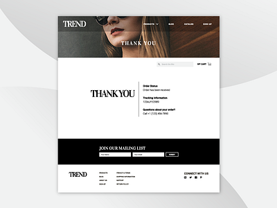TREND template — Thank You Page design graphicdesign modern thankyoupage ui ux webdesign
