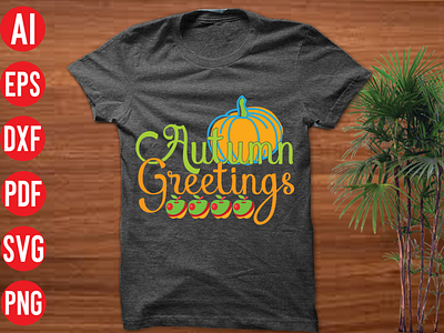 Autumn greeting SVG design