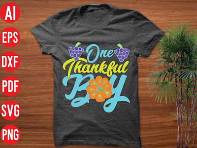 One thankful boy SVG design 3d animation branding graphic design logo motion graphics one thankful boy svg design ui