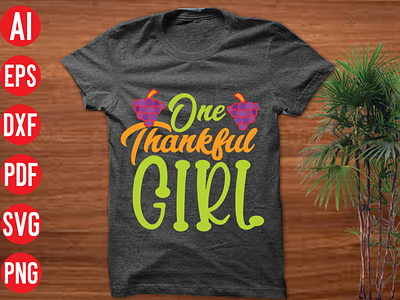 One thankful girl SVG design 3d animation graphic design motion graphics one thankful girl svg design ui