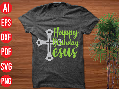 Happy birthday Jesus SVG design 3d animation branding graphic design happy birthday jesus svg design logo motion graphics ui