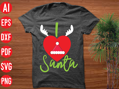 I love Santa SVG design 3d animation branding graphic design i love santa svg design illustration motion graphics ui vector