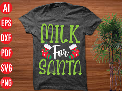 Milk for Santa SVG design