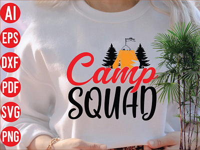 Camp squad SVG design 3d animation branding camp squad svg design design graphic design illustration logo motion graphics ui vector