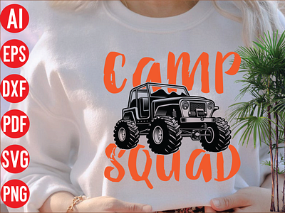 Camp squad SVG design 3d animation branding camp squad svg design design graphic design illustration logo motion graphics ui vector