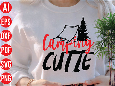 Camping cutie SVG design 3d animation branding camping cutie svg design design graphic design illustration logo motion graphics ui vector