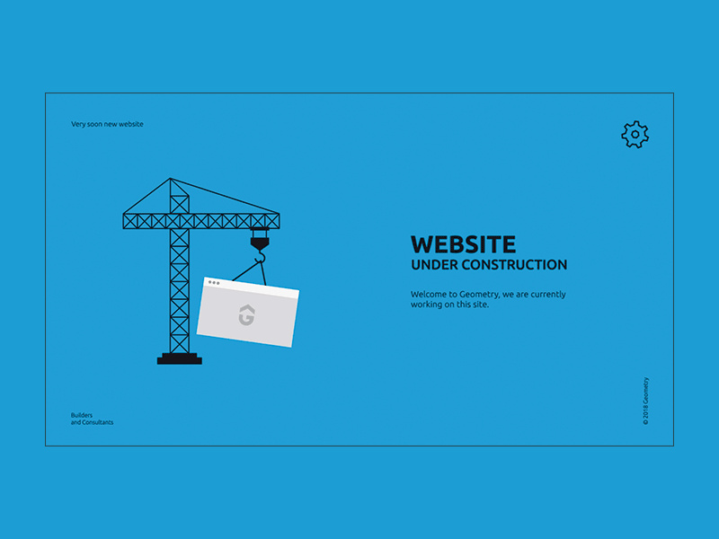 Website | Under construction animation app brand branding bulding design flat icon identity illustration illustrator logo marca minimal typography ui ux vector web website
