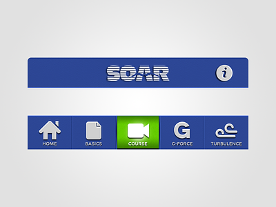 SOAR for iOS app apple application blue icons ios iphone mobile navigation shadow soar ui