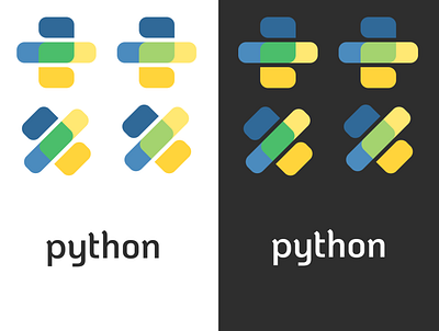 Python Logo Redesign logo python rebrand ui