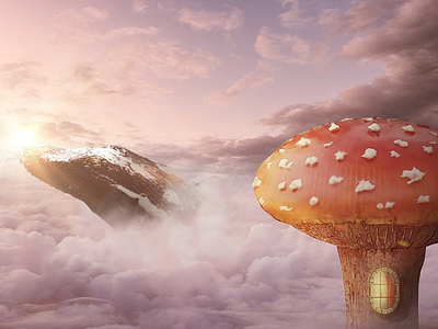 Tra le nuvole art fantasy photomanipulation photoshop surrealism