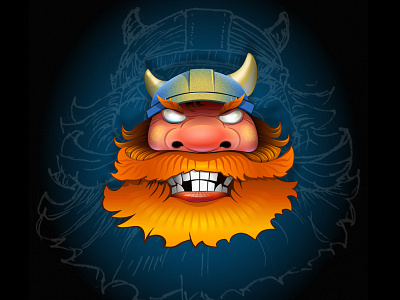 Dwarf (wip) character dwarf fantasy head icon illustration vector