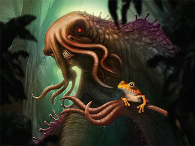 Frog from Bog bog concept art creature fantasy frog game illustration monster swamp wet