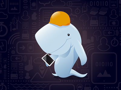 Mascot character mascot vector whale