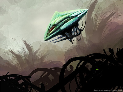 Ship concept concept art deep digital painting ship sketch