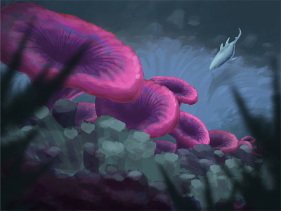 Something conceptart creature digitalpainting fish illustration mushroom