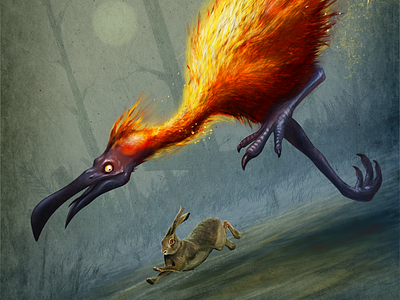 fire ostrich and swamp hare