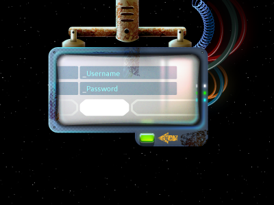 Space login box WIP box login space ui vector window