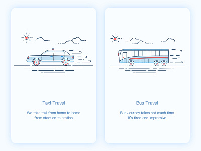 Taxi & Bus Travel. vehicle