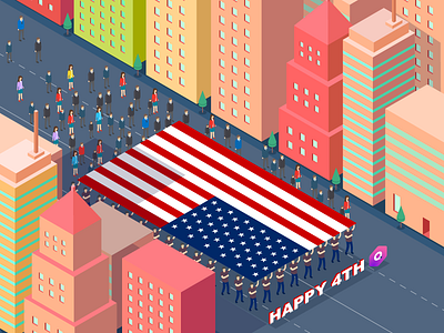 Happy 4th of July ! isometric