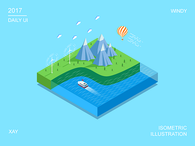 Windy isometric weather