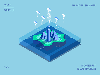 Thunder Shower isometric weather