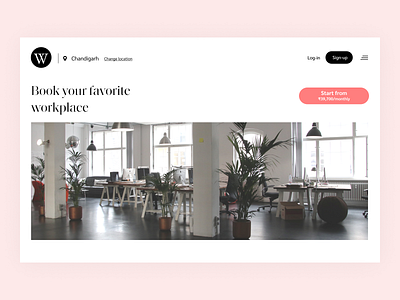 Workspace - Co-working website concept