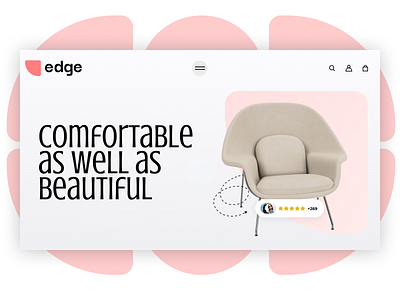 EDGE - furniture banner homepage concept branding chair design furniture homepage mainbanner ui