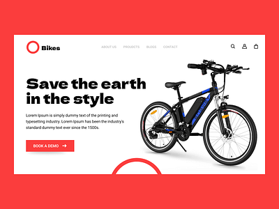 Bikes website redesign concept bikes branding cycle design graphic homepage mainbanner