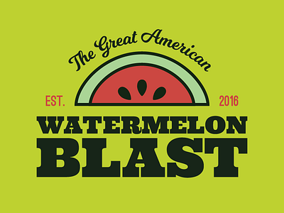 The Great American Watermelon Blast color scheme illustration layout logo design typography