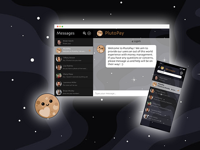 DAY 013 - DIRECT MESSAGING 100dayuichallenge adobexd dailyui design directmessaging plutopay uidesign uxdesign uxui virtualwallet virtualwalletapp wireframe