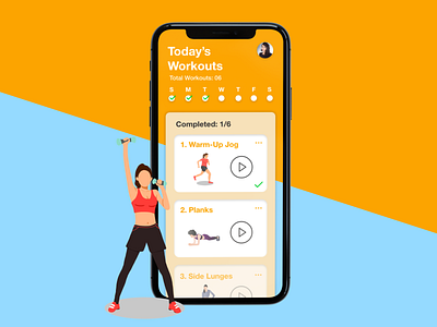 DAY 041 - WORKOUT TRACKER 100dayuichallenge adobexd dailyui design fitness fitnesstracker tracker uidesign uxdesign uxui wireframe workout workouttracker